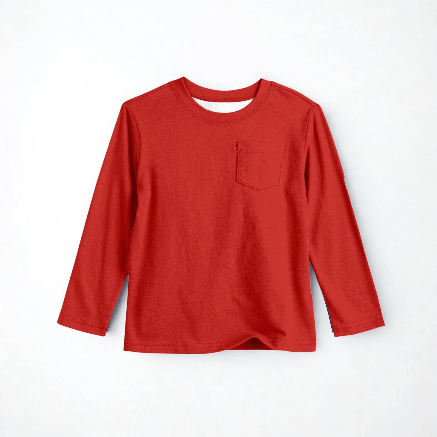 Solid Red Long Sleeve Tee- Christmas 26 Pre-Order