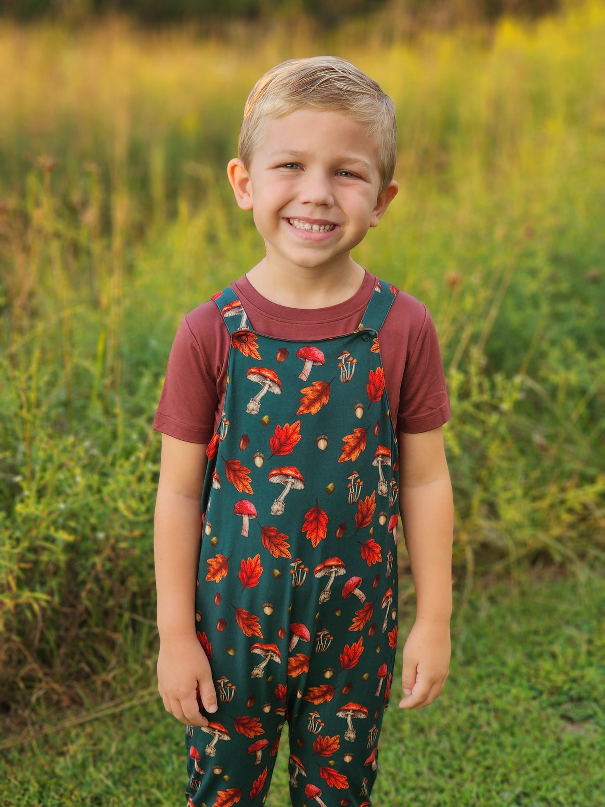 Evergreen Forest Kids Overalls w/ Tee- Autumn RTS