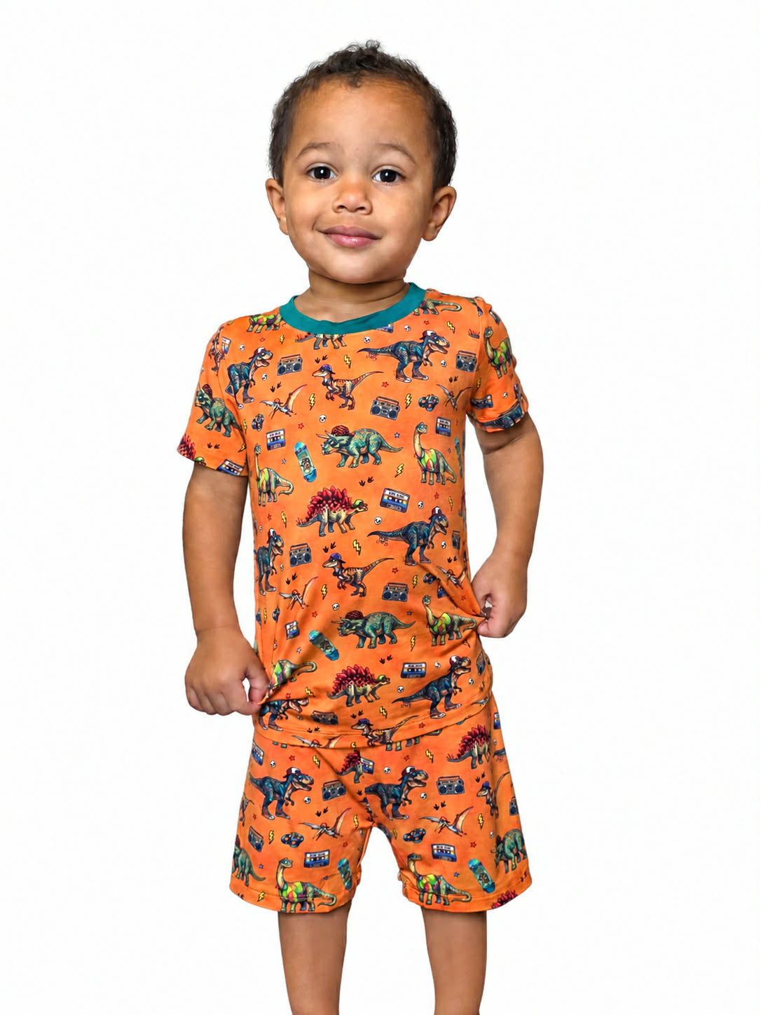 Jurassic Jams Short Sleeve/Short Pj Set- Dino RTS