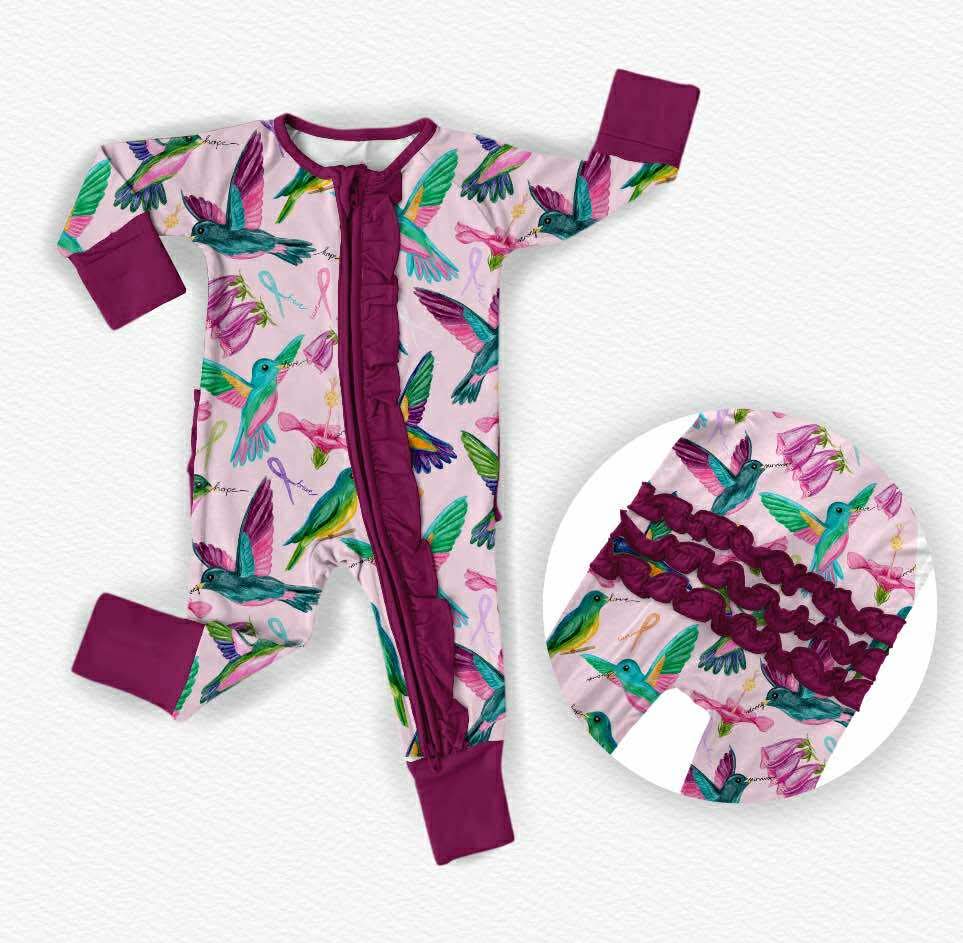 Humming With Hope Ruffle Zippy- RTS