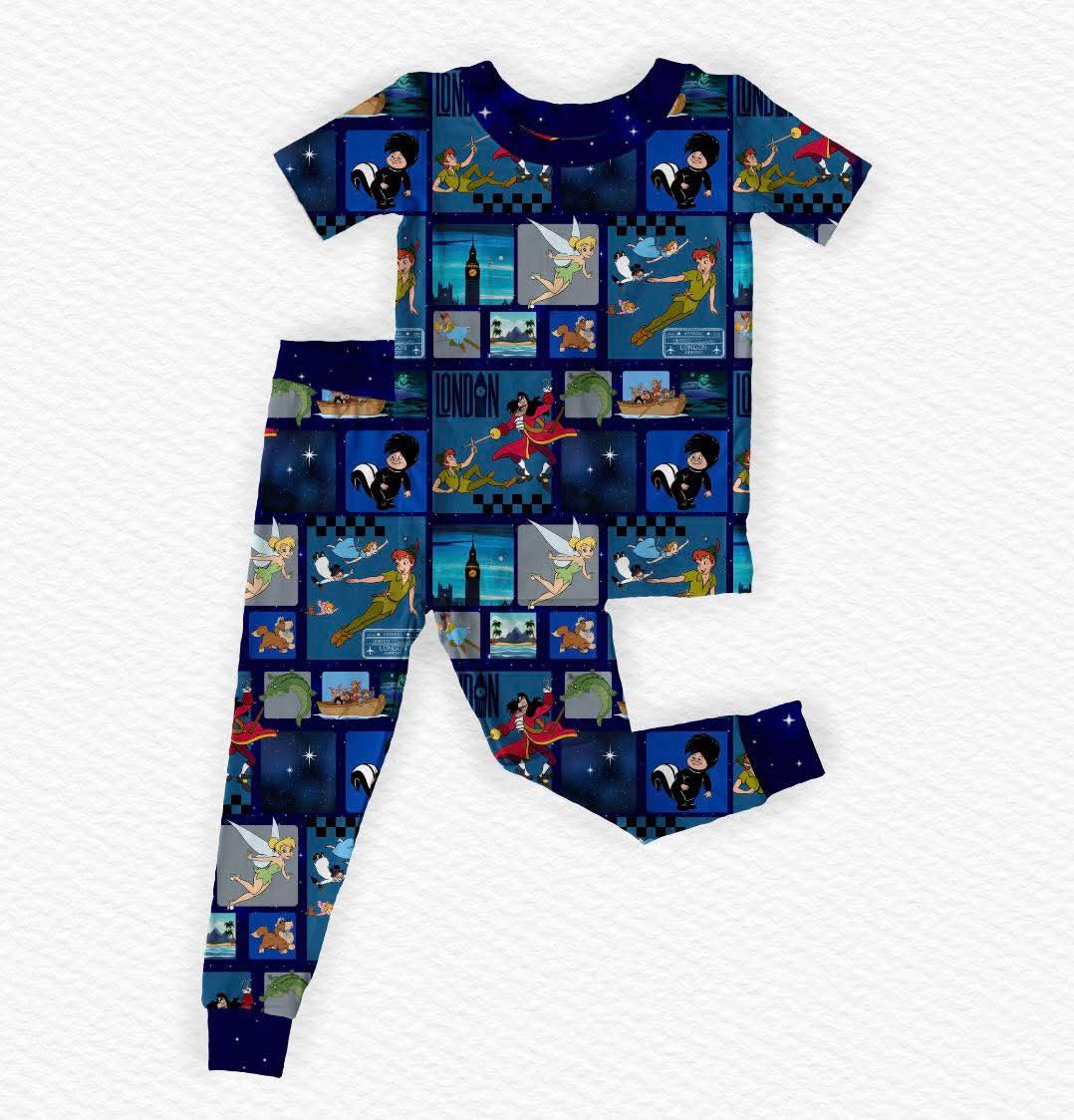 Hooked Short Sleeve/Pant Pj Set- Patchwork RTS