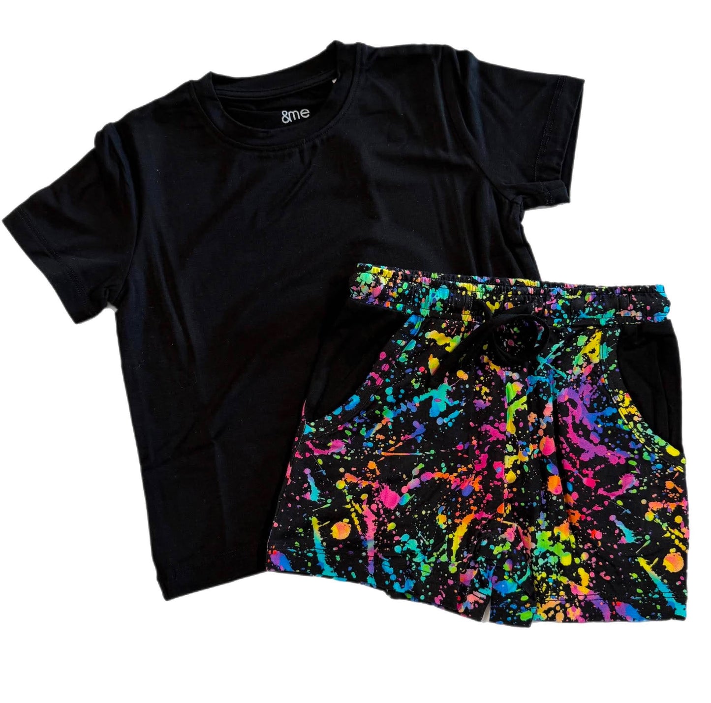 Colorful Chaos Kids Athletic Tee & Short Set- Technicolor RTS