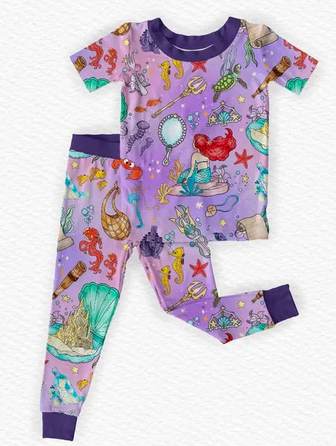Dinglehopper Short Sleeve/Pant Pj Set- Royalty Pre-Order