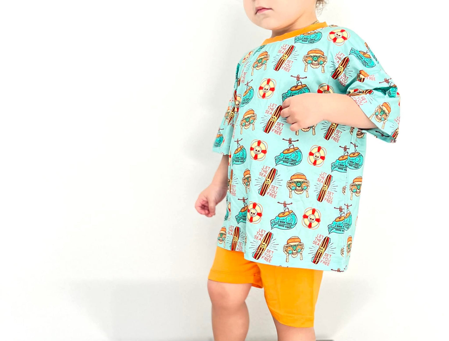High Tides Kids Oversized Tee & Short Set- RTS