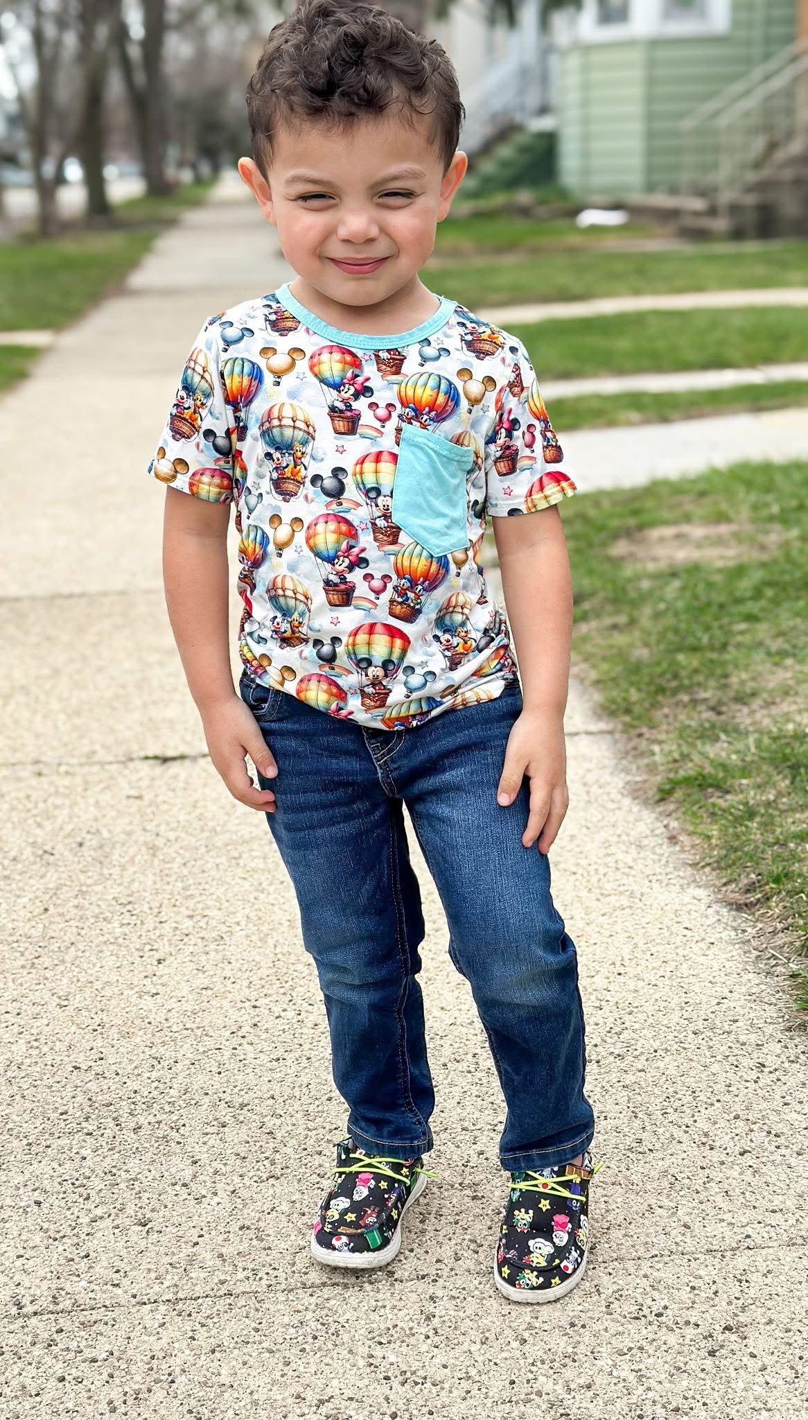 Dahlia’s Balloon Ride- Pocket Tee RTS