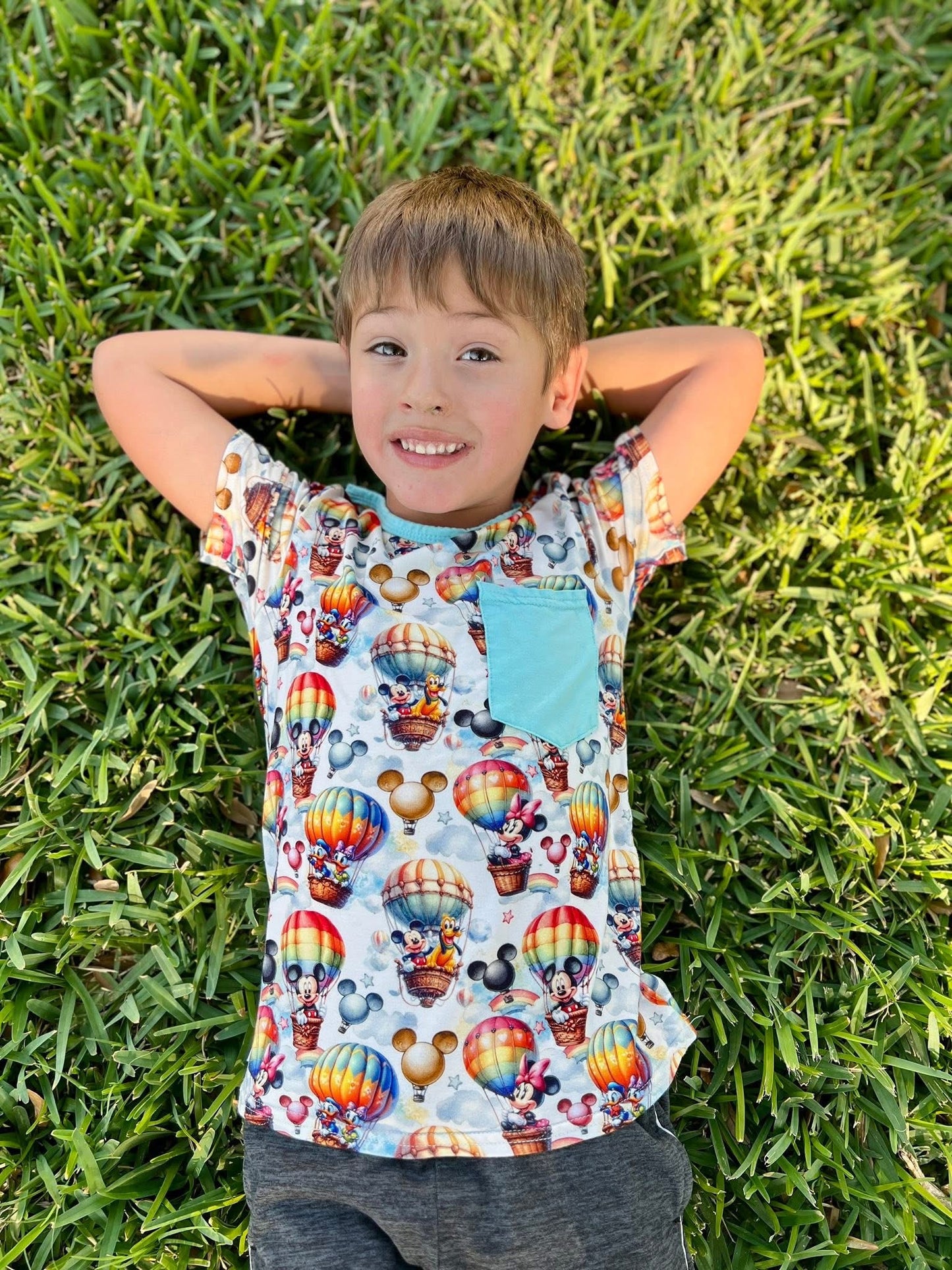 Dahlia’s Balloon Ride- Pocket Tee RTS