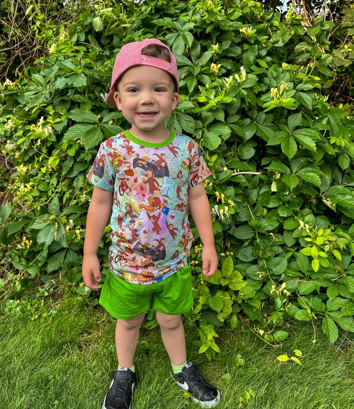 Spring Monkey Tee and Shorts Set- RTS
