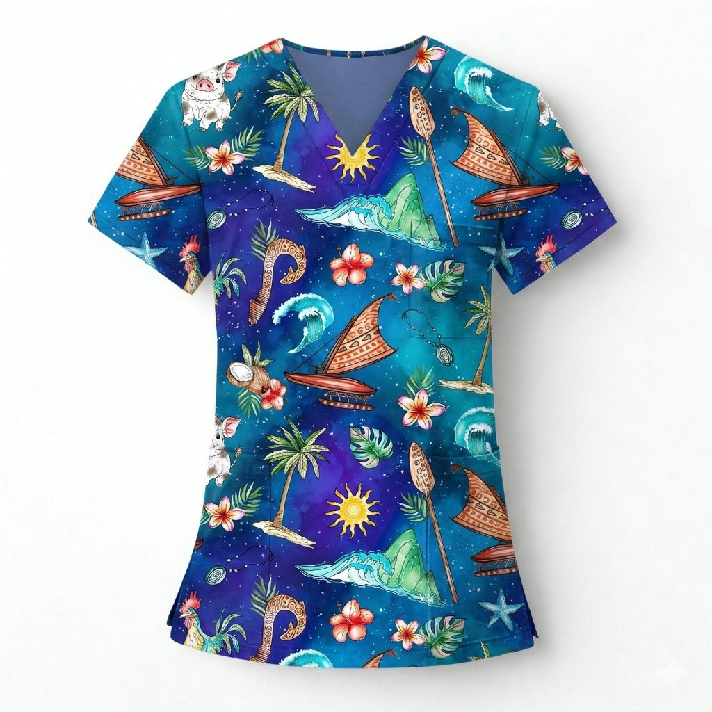 Voyager Women’s Scrub Top- Royalty RTS