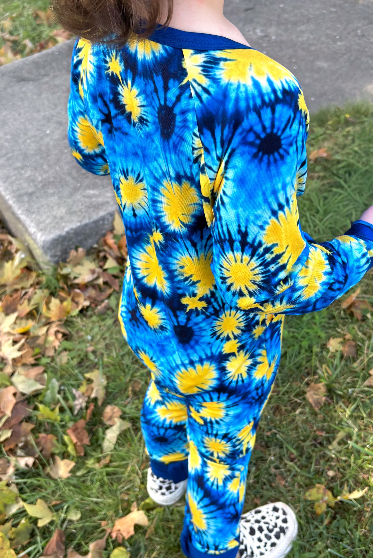 Adalyn's Color Burst Crescent Zip Peekaboo ADAPTIVE Romper- DS RTS