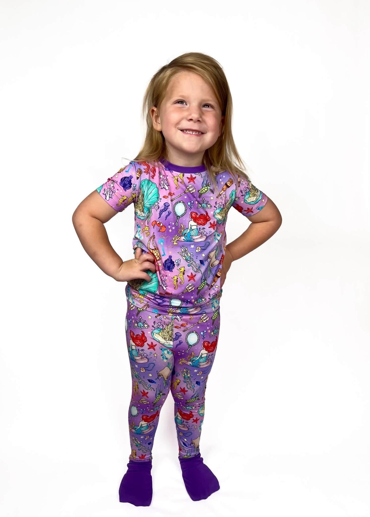 Dinglehopper Short Sleeve/Pant Pj Set- Royalty RTS