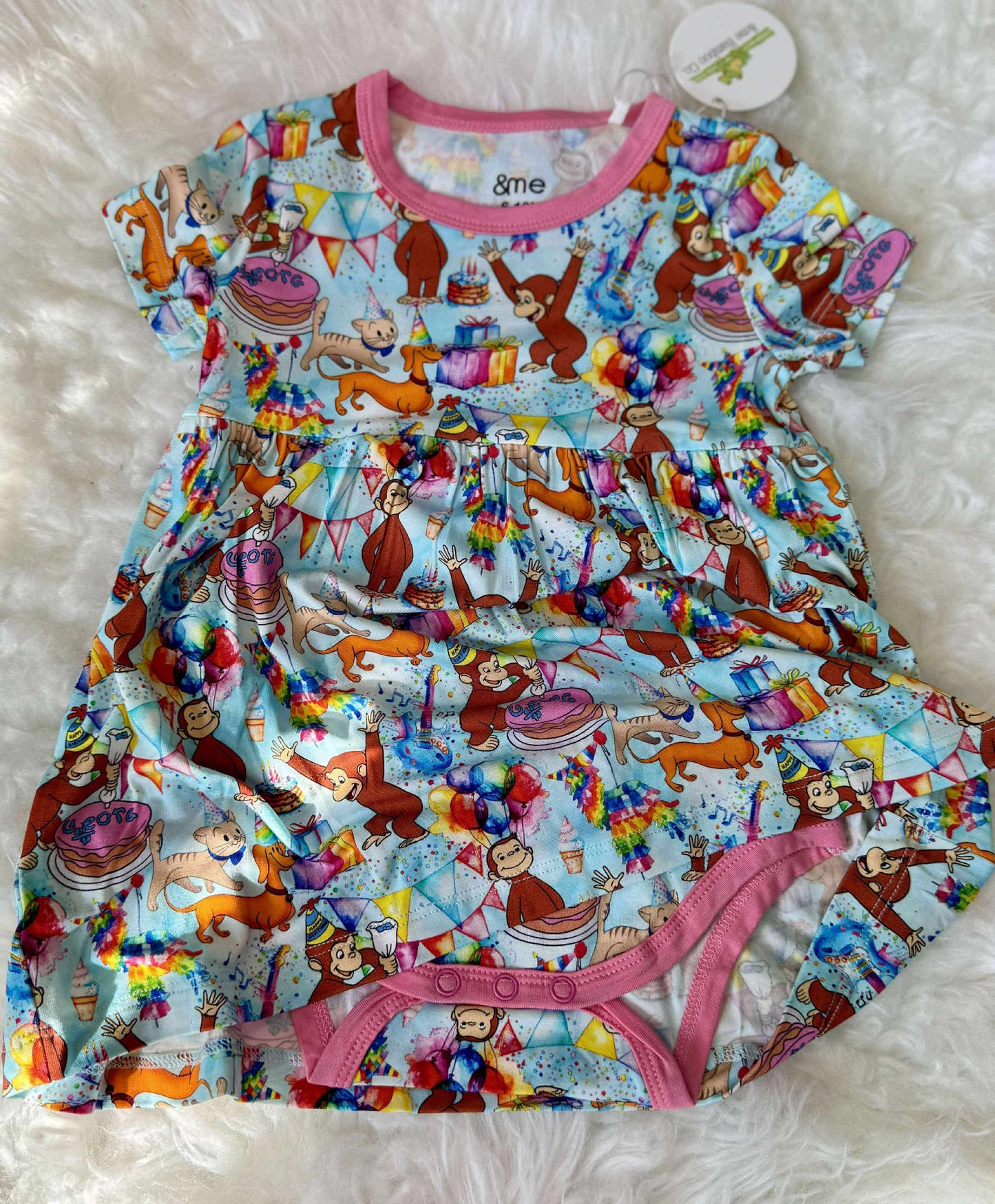 JJ’s Birthday Monkey Bodysuit Twirl
