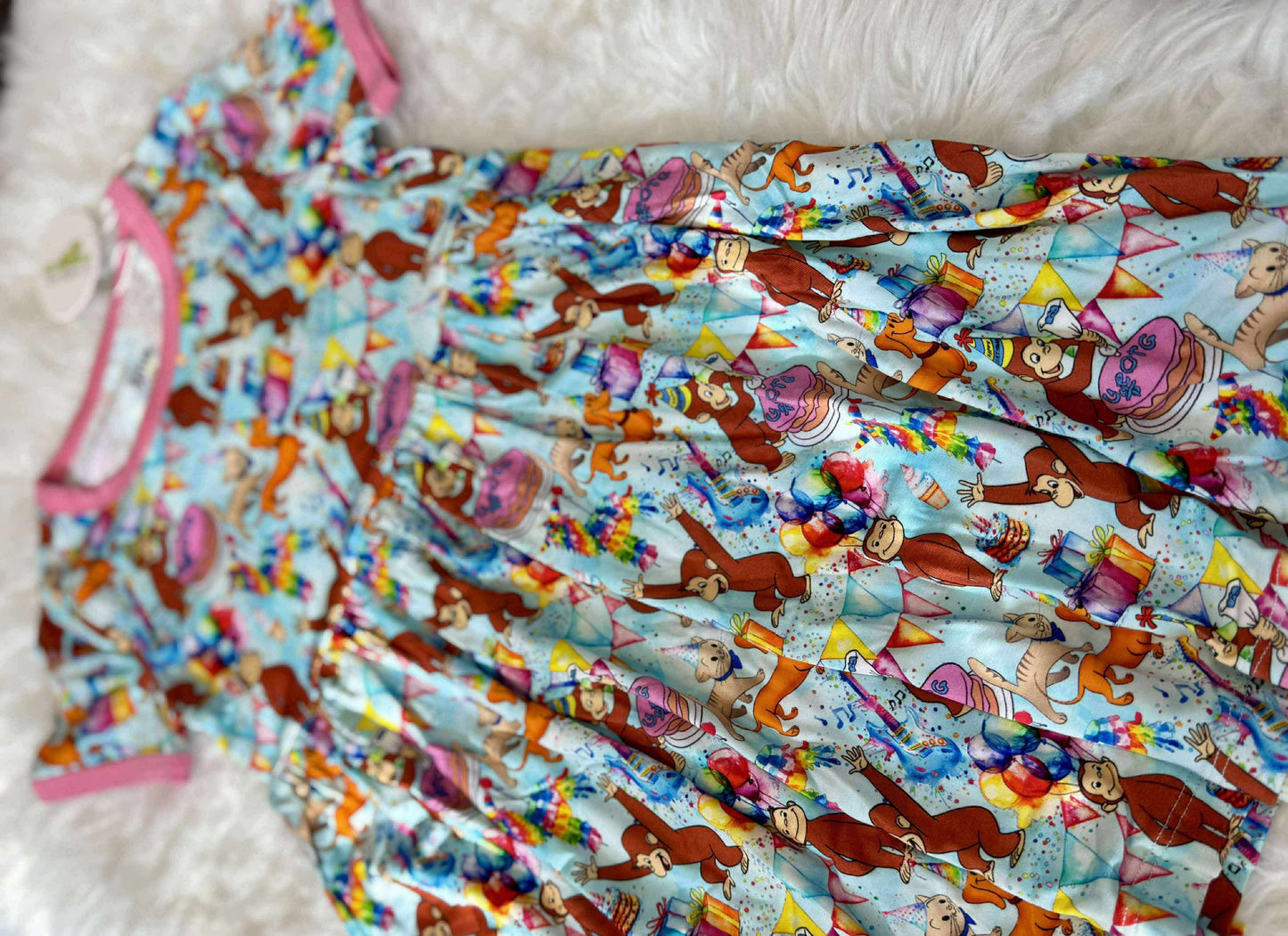 JJ’s Birthday Monkey Twirl Dress