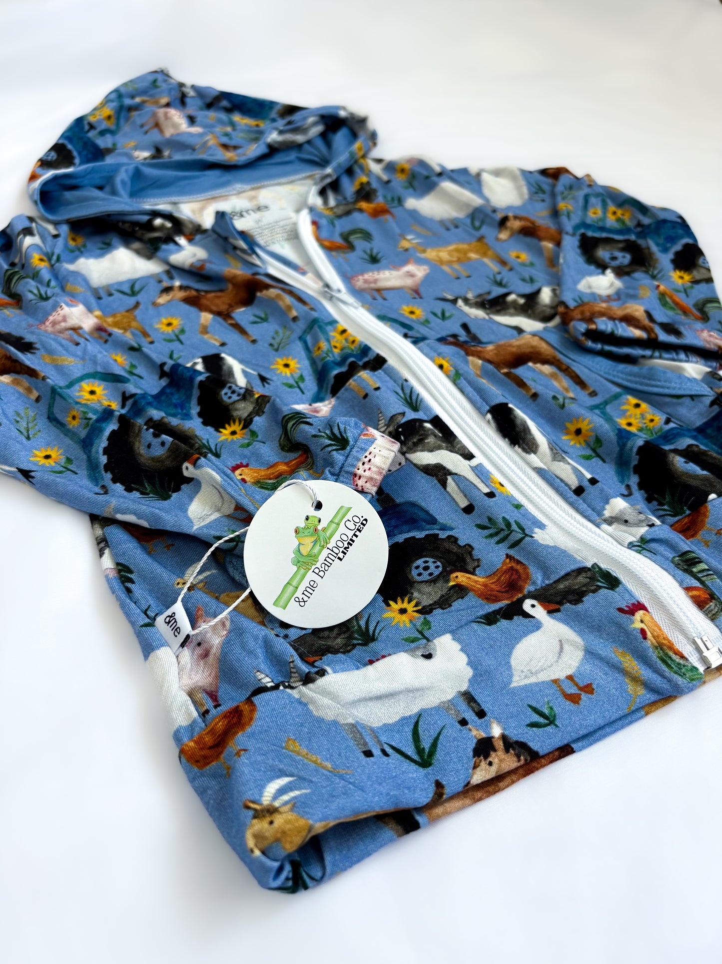 Farm Charm Zippered Hoodie- RTS