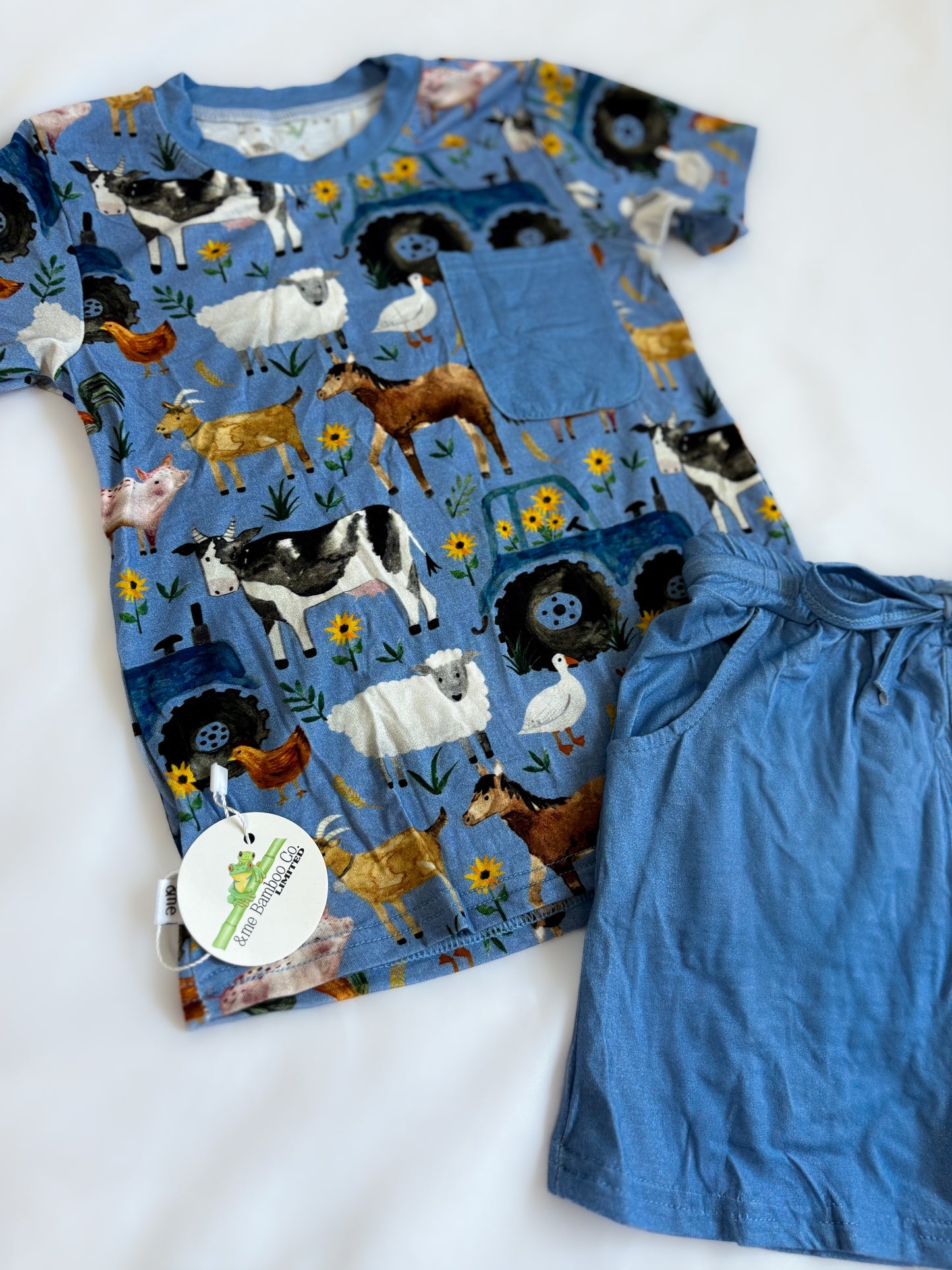 Farm Charm Pocket Tee and Shorts Set- RTS
