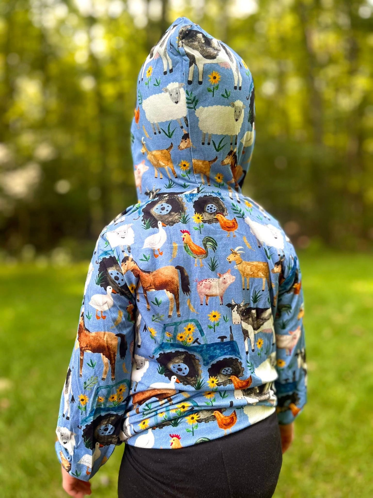 Farm Charm Zippered Hoodie- RTS