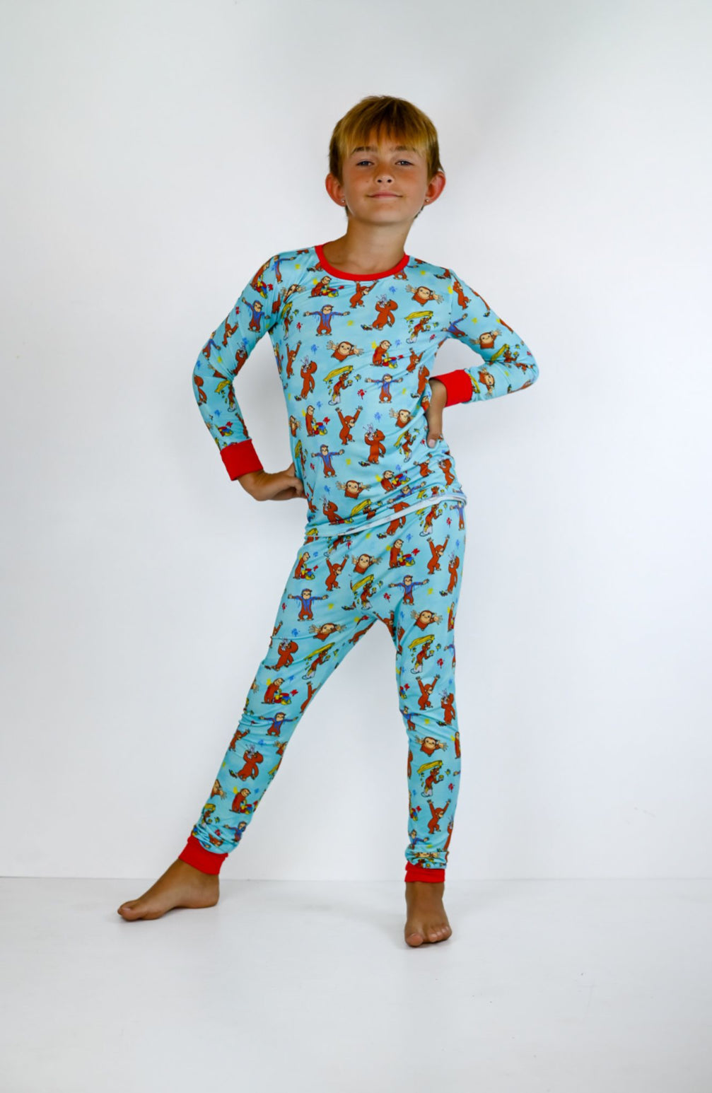 Mischievous Monkey Long Sleeve Pj Set- RTS