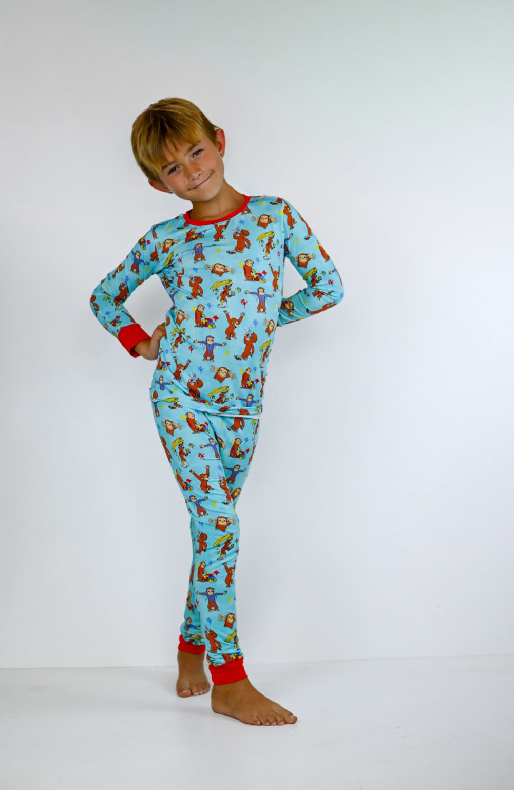 Mischievous Monkey Long Sleeve Pj Set- RTS