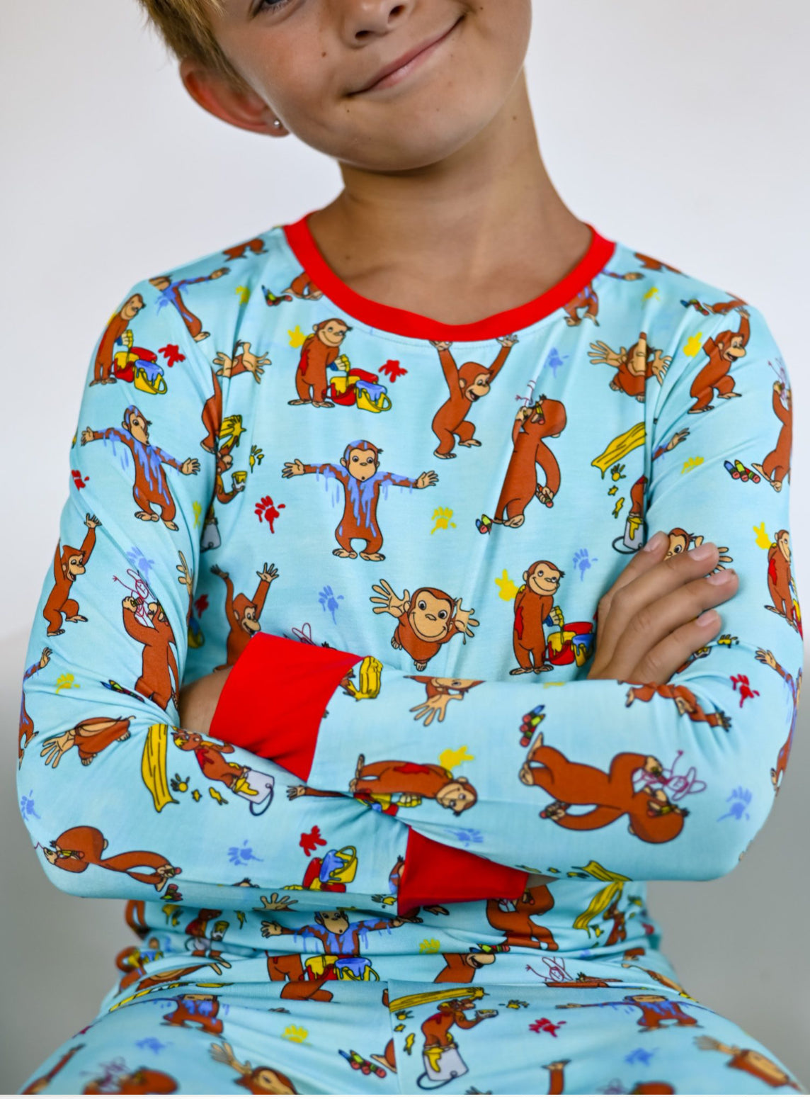 Mischievous Monkey Long Sleeve Pj Set- RTS