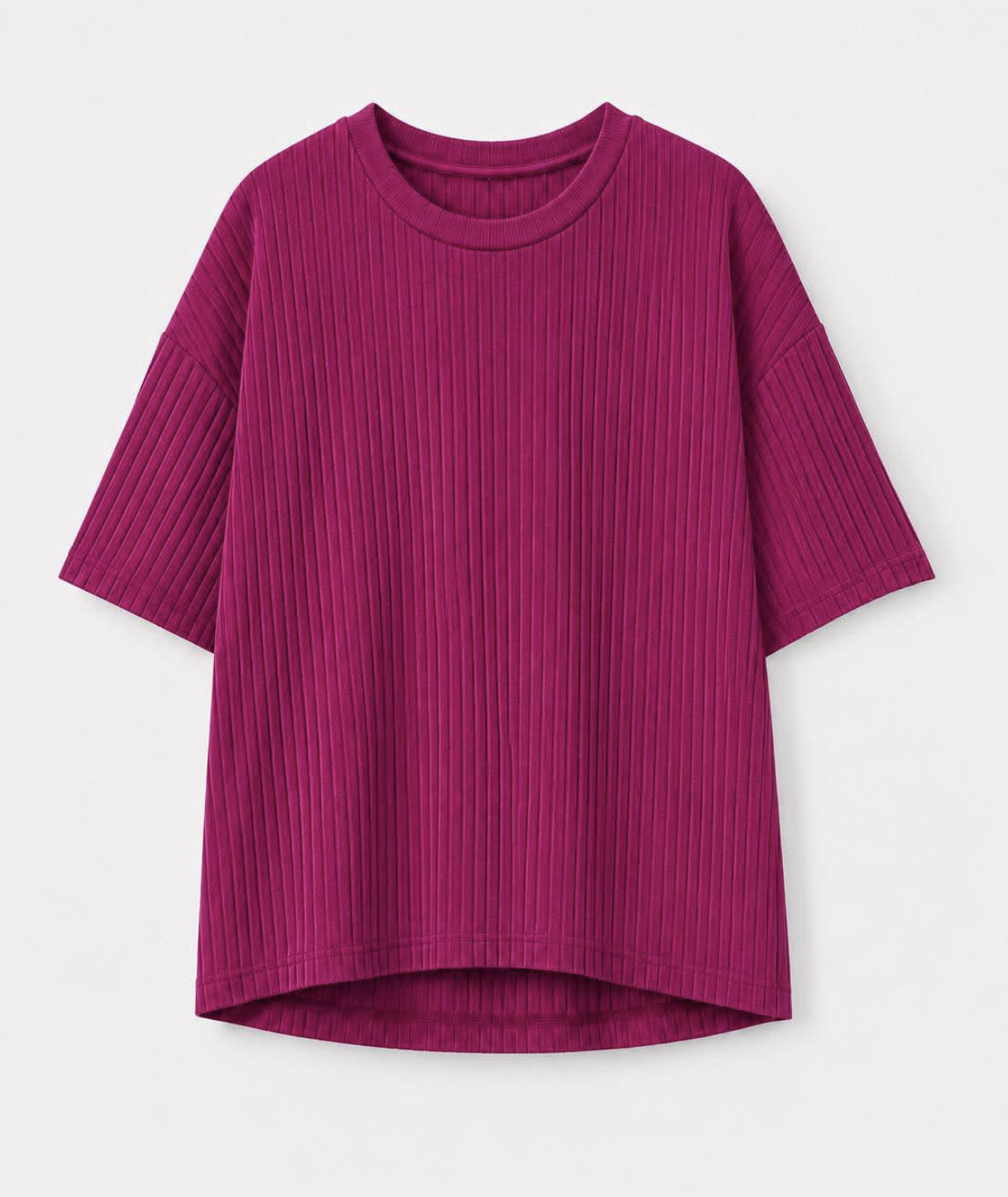 Razzleberry Oversized Ribbed Tee - Fall Ribbed - Pre-Order