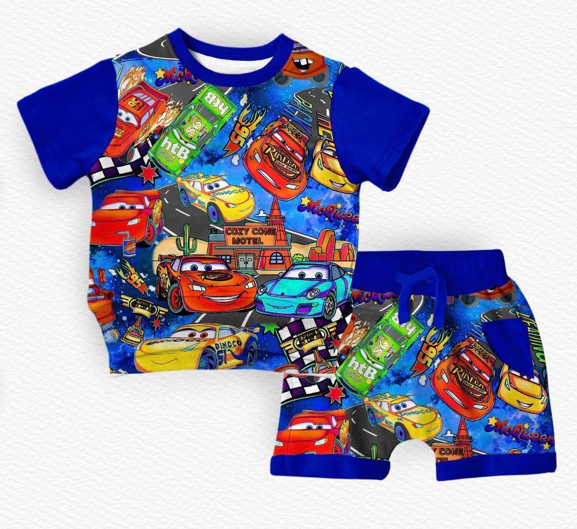 Burnin’ Rubber Tee w/ Short Set- School Pre-Sale
