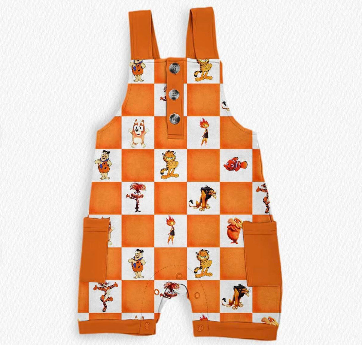 Orange Short Overalls- Colors RTS