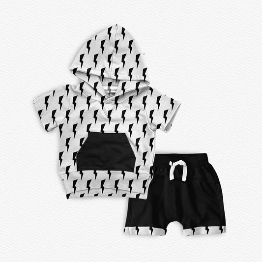 High Voltage Kids Hooded Tee & Short Set- Rebel Pre-Order