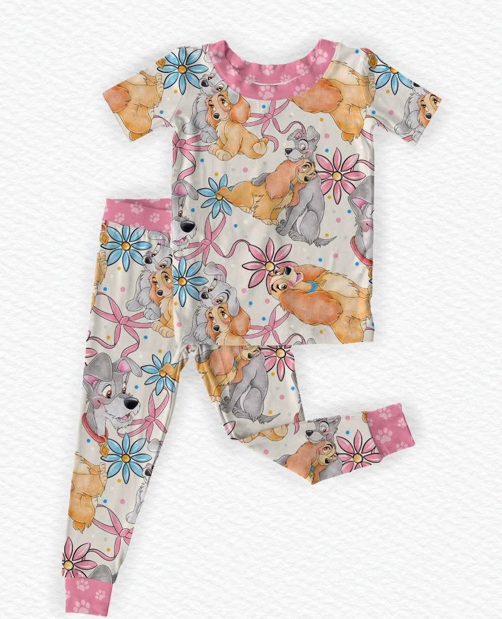 Puppy Love Short Sleeve/Pant Pj Set- PJ Dog RTS