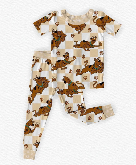 Mystery Pup Short Sleeve/Pant Pj Set- LF Dog RTS