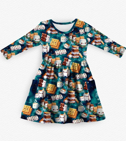 Campfire Snacks Long Sleeve Twirl- Pre Order
