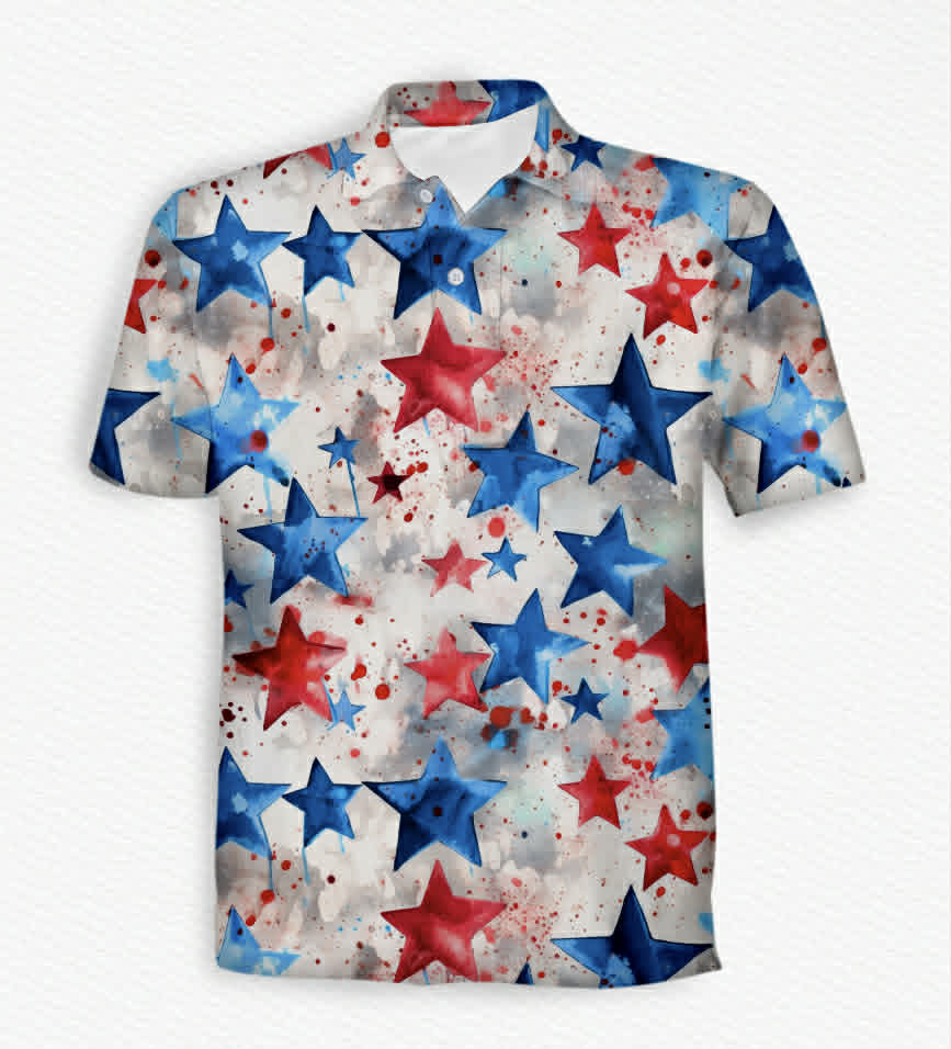 Red, White and Boom Men's Performance Polo - RTS
