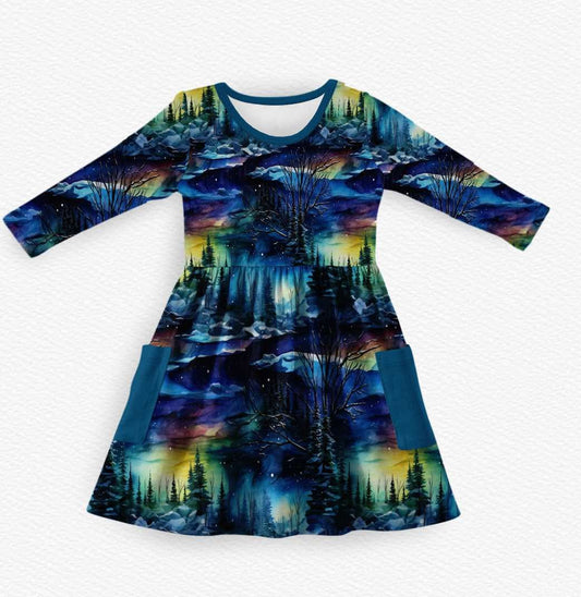 Northern Glow Long Sleeve Twirl- RTS