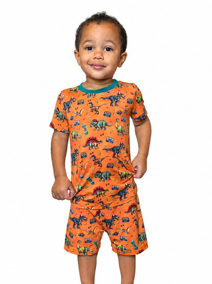 Jurassic Jams Short Sleeve/Short Pj Set- Dino RTS