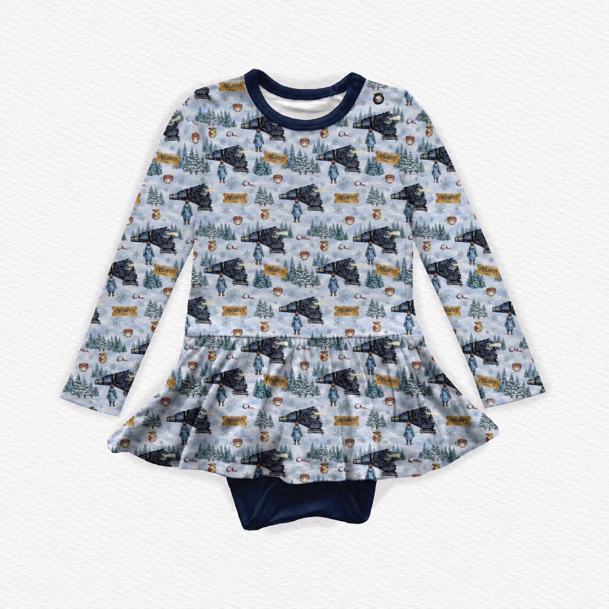 Believe Long Sleeve Bodysuit Twirl- Christmas 26 Pre-Order