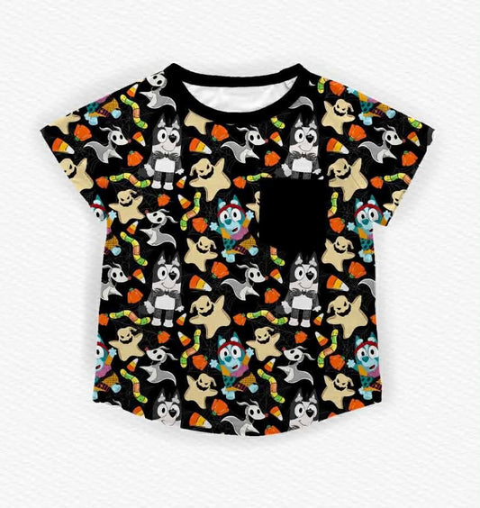 Spooky Pups Kids Pocket Tee- Halloween 26 Pre-Order