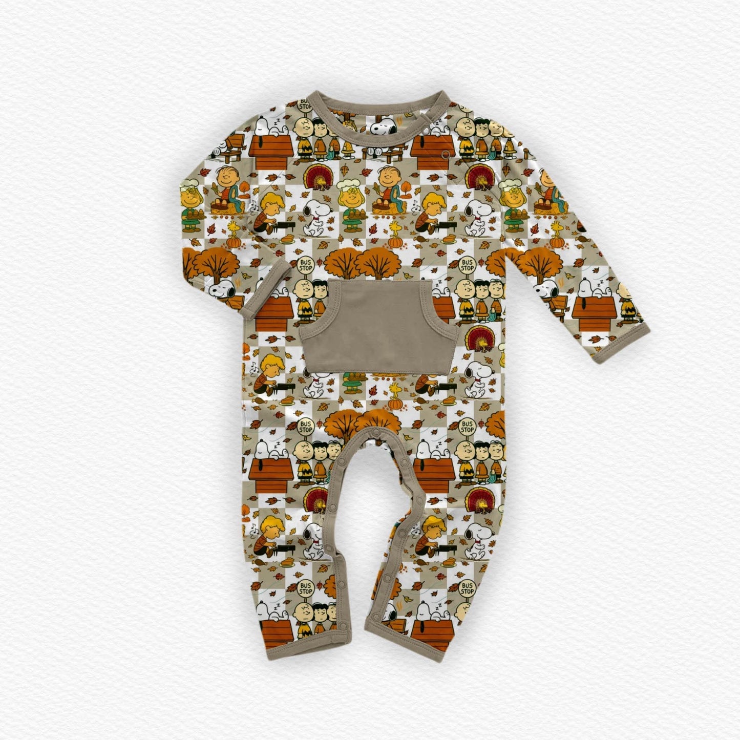 The Great Pumpkin Peek a Boo Adaptive Romper- Give Thanks Pre-Order