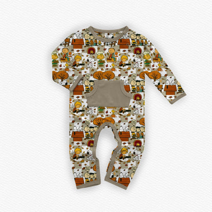 The Great Pumpkin Peek a Boo Adaptive Romper- Give Thanks Pre-Order