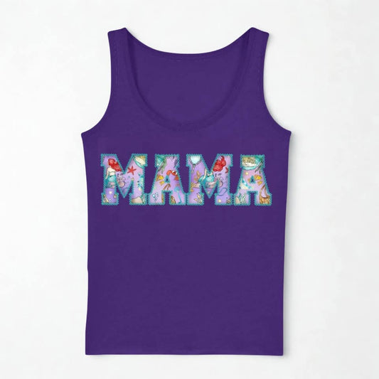 Dinglehopper Mama Embroidered Tank Top- Royalty Pre-Order