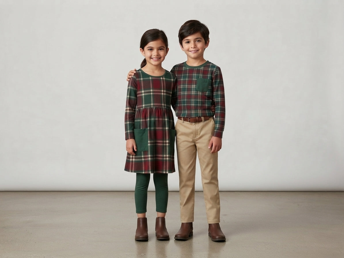 Cashmere Pine Long Sleeve Pocket Tee- Holly Jolly Pre-Order