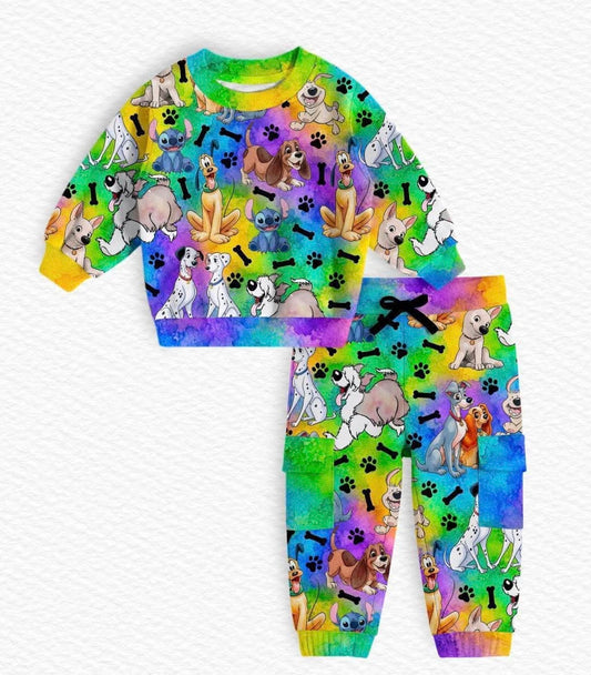 Colorful Canines Crewneck w/ Jogger Set- Magic Day LF Pre-Order