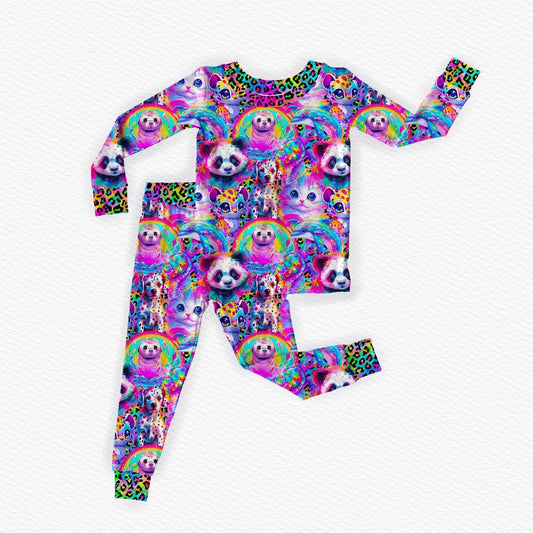 90’s Party Long Sleeve/Pant Pj Set- Neon Pre-Order
