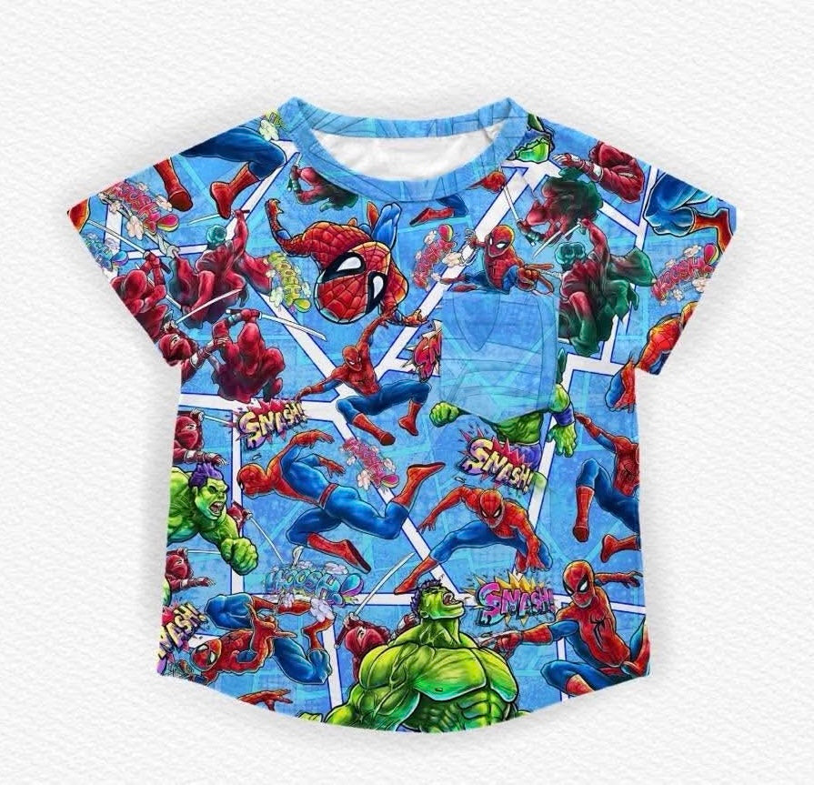 Comic Collision Kids Pocket Tee- LF RTS