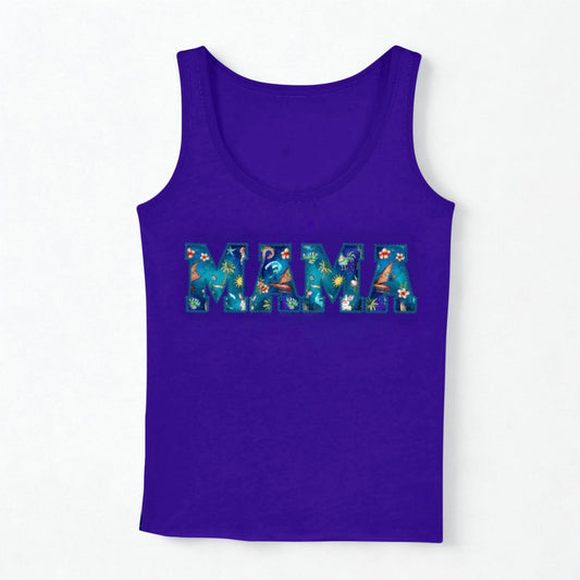 Voyager Mama Embroidered Tank Top- Royalty Pre-Order
