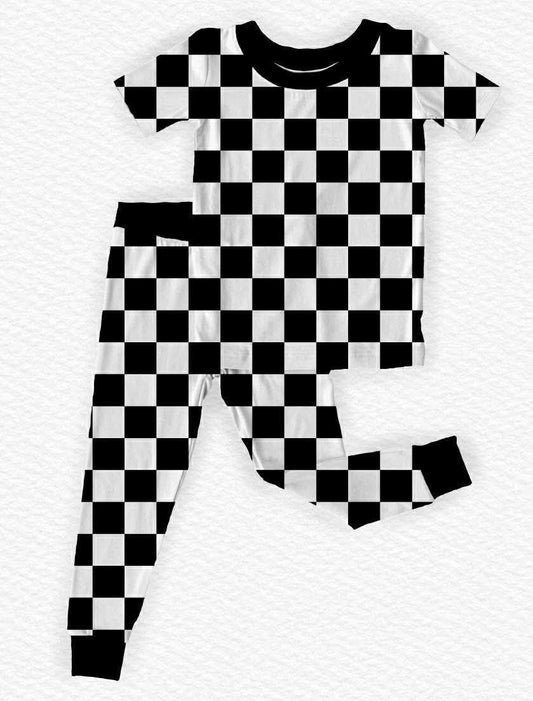 Rebel Grid Sleeve/Pant Pj Set- Rebel Pre-Order