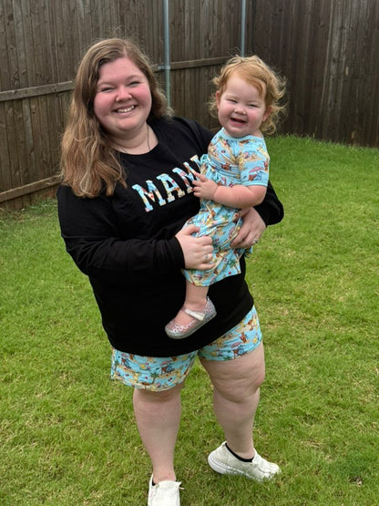 Looking For Sunshine Mama Embroidered Crewneck Sweatshirt