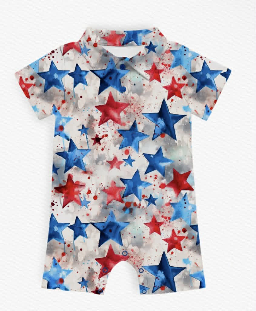 Red, White and Boom Polo Shortall - RTS