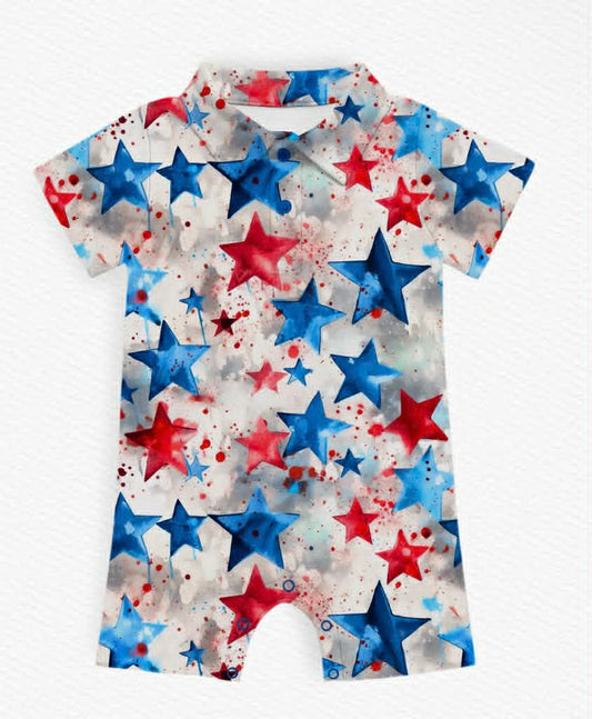 Red, White and Boom Polo Shortall - RTS