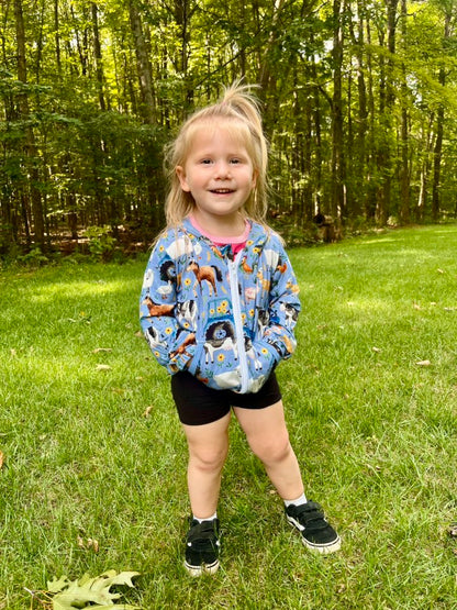Farm Charm Zippered Hoodie- RTS
