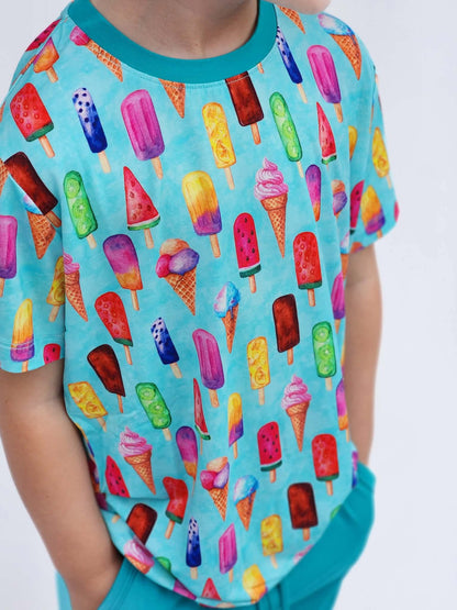 Tropic Pops Kids Tee & Short Set- Beach Vibes RTS