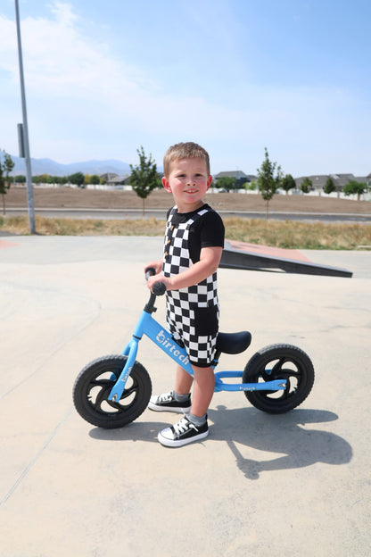 Rebel Grid Overalls w/ Tee - Tiny Rebel RTS