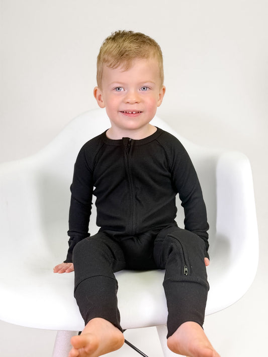 Blackout Ribbed Zippy- RTS